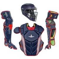 All Star MVP Pro Adult Catcher's Set, Navy/Scarlet
