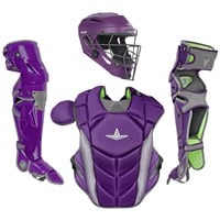 All Star MVP Pro Adult Catcher's Set, Purple/Graphite