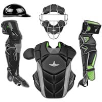 All Star MVP Pro Tradition Adult Catcher's Set, Black/Grey