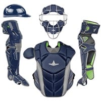 All Star MVP Pro Tradition Adult Catcher's Set, Navy/Grey