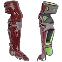 All Star MVP Pro Adult Leg Guards, Maroon/Grey