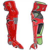 All Star MVP Pro Adult Leg Guards, Scarlet/Grey