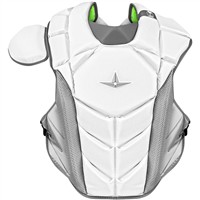 All Star MVP Pro Adult Chest Protector, White/Grey