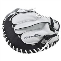 All Star Future Star Fastpitch Catcher's Glove, White/Black