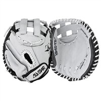 All Star Future Star Fastpitch Catcher's Glove, White/Black