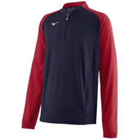 Mizuno Men's Game Time Hitting Jacket, Navy/Red