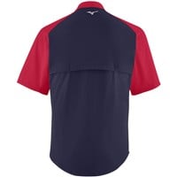Mizuno Men's Game Time Short Sleeve Hitting Jacket, Navy/Red