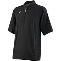 Mizuno Men's Game Time Short Sleeve Hitting Jacket, Black