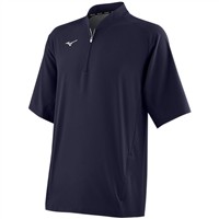 Mizuno Men's Game Time Short Sleeve Hitting Jacket, Navy