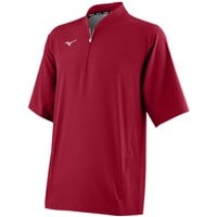 Mizuno Men's Game Time Short Sleeve Hitting Jacket, Red