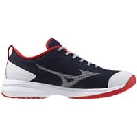 Mizuno Men's Dominant 4 Low Turf Baseball Shoes, Navy/Red