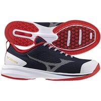 Mizuno Men's Dominant 4 Low Turf Baseball Shoes, Navy/Red