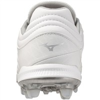 Mizuno Women's Pro FP Low TPU Molded Softball Cleats, White/Silver