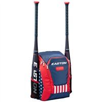 Easton Youth Dugout Backpack, Red/White/Blue