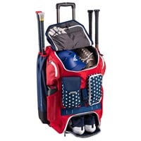 Easton 5 Tool Phenom Wheeled Bag, Red/White/Blue