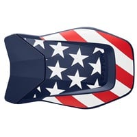 Easton Multi-Adjust Reversible Universal Matte Jaw Guard, Red/White/Blue