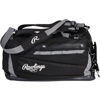 Rawlings Mach Hybrid Backpack/Duffle Bat Bag, Black