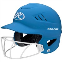 Rawlings CoolFlo Highlighter Fastpitch Softball Batting Helmet, Neon Columbia Blue