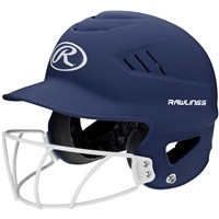 Rawlings CoolFlo Highlighter Fastpitch Softball Batting Helmet, Navy