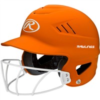 Rawlings CoolFlo Highlighter Fastpitch Softball Batting Helmet, Neon Orange