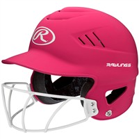Rawlings CoolFlo Highlighter Fastpitch Softball Batting Helmet, Neon Pink
