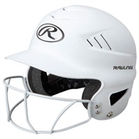 Rawlings CoolFlo Highlighter Fastpitch Softball Batting Helmet, White