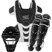 Rawlings Velo 2.0 Fastpitch Catcher's Set, Black/White