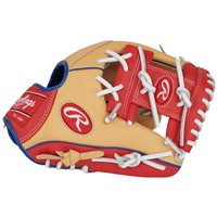 Rawlings Youth Select Pro Lite Corey Seager 11in Baseball Glove, Camel/Red