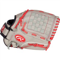 Rawlings Youth Sure Catch Mike Trout 11in Baseball Glove, Grey/Red