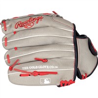 Rawlings Youth Sure Catch Mike Trout 11in Baseball Glove, Grey/Red
