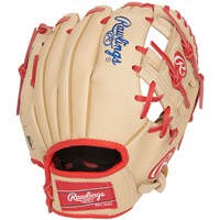 Rawlings Youth Sure Catch Jeremy Pena 9.5in Baseball Glove, Camel/Red
