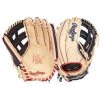 Rawlings Heart of the Hide 12.75in Fastpitch Softball Glove (PRO1275SB-6CN), Camel/Navy