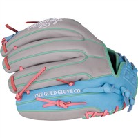 Rawlings Heart of the Hide 12in Fastpitch Softball Glove (PRO716SB-2GCB), Grey/Blue