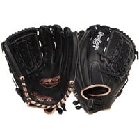 Rawlings R9 Series 12.5in Fastpitch Softball Glove (RR9SB125-18B), Black