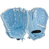 Rawlings R9 Series 12.5in Fastpitch Softball Glove (RR9SB125-3CB), Light Blue