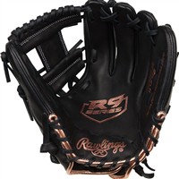 Rawlings R9 Series 11.75in Fastpitch Softball Glove (RR9SB715-2B), Black