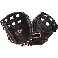 Rawlings R9 Series 33 Fastpitch Catchers Glove (RR9SBCM33-24B), Black