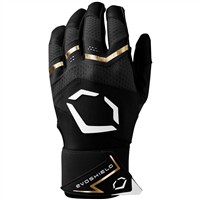 Evoshield Adult Carbyne Batting Gloves w/Strap, Black