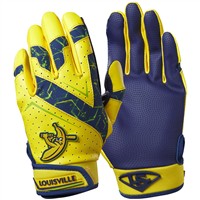 Louisville Slugger Youth Savannah Bananas Batting Gloves, Navy/Yellow