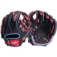 Rawlings Exclusive Gamer 11.5in Baseball Glove (G314-2BCBP), Black/Pink