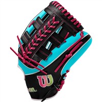 Wilson A2K 1810SS SuperSkin 12.75in Baseball Glove, Black/Pink
