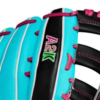 Wilson A2K 1810SS SuperSkin 12.75in Baseball Glove, Black/Pink