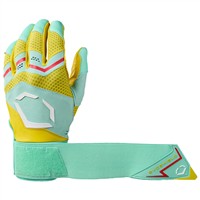 Evoshield Adult Limited Edition Carbyne Batting Gloves w/Strap, Yellow/Red
