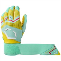 Evoshield Youth Limited Edition Carbyne Batting Gloves w/Strap, Yellow/Red