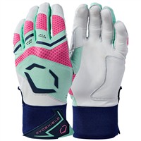 Evoshield Youth Limited Edition Carbyne Batting Gloves w/Strap, Navy/Pink