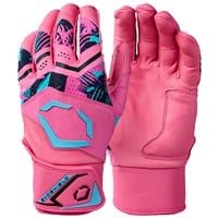 Evoshield Adult Limited Edition X-SRZ Miami Vice Carbyne Batting Gloves, Black/Pink