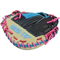 All Star S7 Elite 33” Baseball Catcher’s Glove, Black/Blue