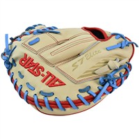 All Star S7 Elite 33” Baseball Catcher’s Glove, Tan/Blue