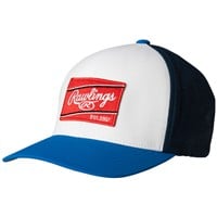 Rawlings Patch Baseball Hat, White/Navy