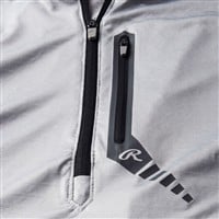 Rawlings Men's Gold Collection 1/4 Zip Short Sleeve Cage Jacket, Blue Grey